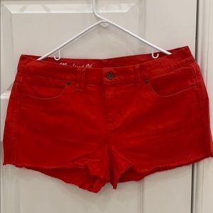 Madewell red denim shorts size 29